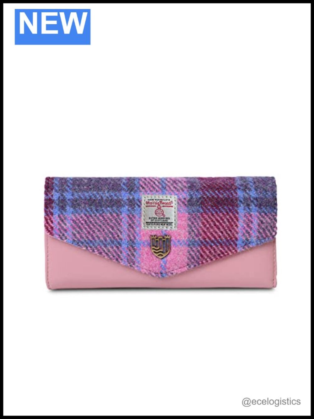 Harris Tweed Small Clasp Purse Scottish Handwoven Wool Clutch
